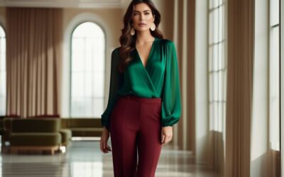 Jakie kolory pasują do zielonego i czerwonego w modnych stylizacjach?