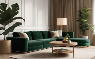 Z czym połączyć butelkową zieleń w salonie, aby stworzyć harmonijne wnętrze?