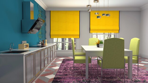 Jak dobrać kolor do kuchni połączonej z salonem?