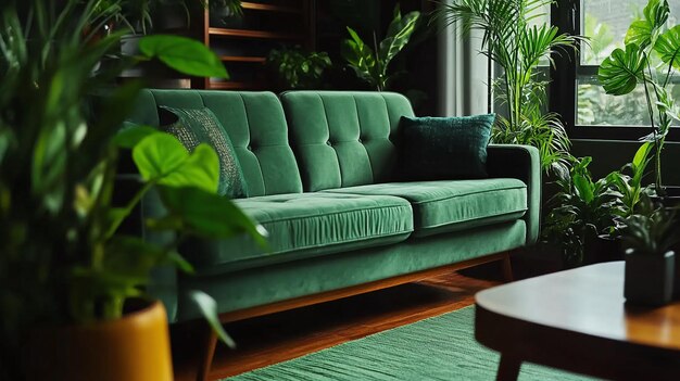 Jakie kolory harmonijnie współgrają z zielonymi meblami?