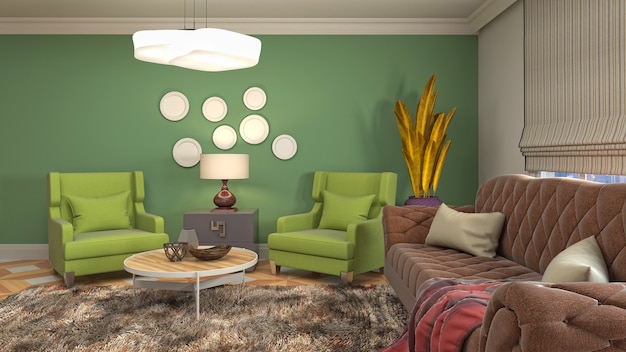 Jakie kolory pasują do zielonego pokoju?